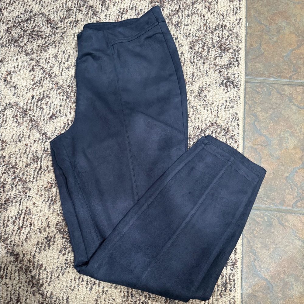 Estate Navy Suede Trousers